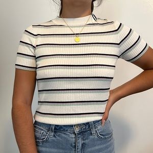 h&m multicolor short sleeve top